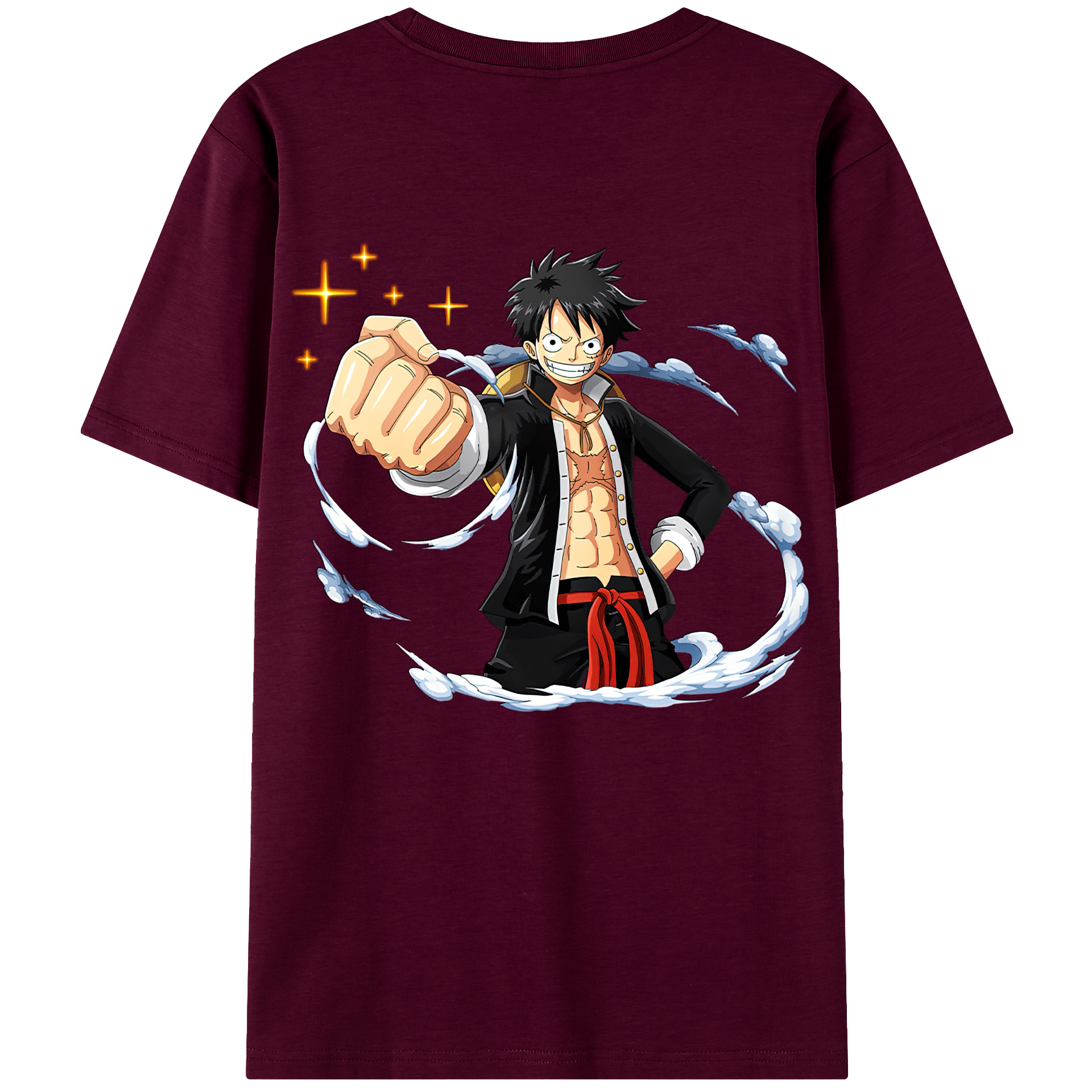 ワンピース モンキー・D・ルフィ ONE PIECE Monkey D. Luffy レディース半袖Tシャツ(バックプリント)